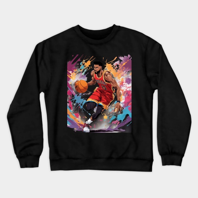 kids basketball Crewneck Sweatshirt by animegirlnft